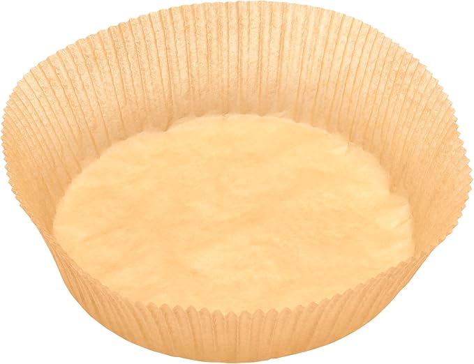 DecoPac 8" Cake Pan Liners, 100 Pack, Non-Stick Siliconized Greaseproof Paper, Round Baking Liner for Cakes and Pies, Parchment Paper Round Air Fryer Liner