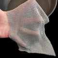 Cast Iron Cleaner & Chainmail Skillet Scrubber - 20''x20'' 3.8mm Small Ring, 316L Stainless Steel Interlocking Mesh Sheet, Flexible Chainmail Panel, Fine Linked Ring Fabric, Woven Ring Net