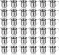 Molain 36 Pcs Stainless Steel Bell Creamers, 3 oz Mini Creamer Pitcher with Handle and Pouring Spout Cup Container for Serving Milk Coffee Salad Dressing Maple Syrup Espresso Machine Restaurant Cafes