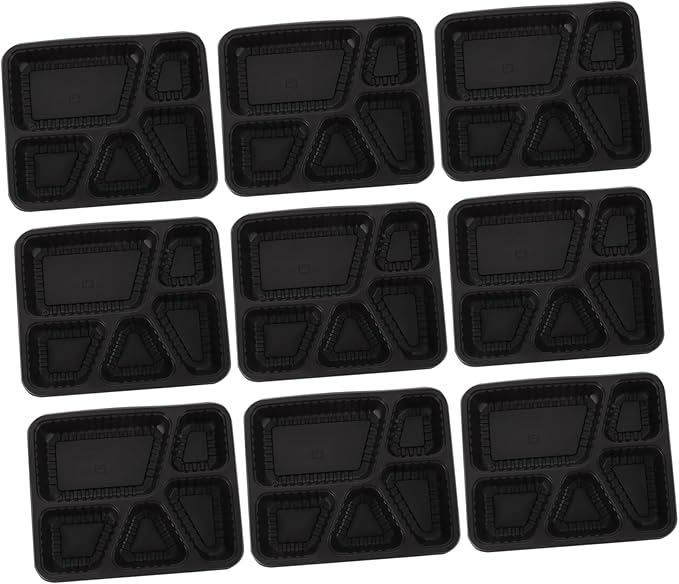 Zerodeko Meal Prep Containers Lids Stackable 5 Compartment Food Storage Box Microwave Safe Chinese Food Boxes for Meal Prep Containers