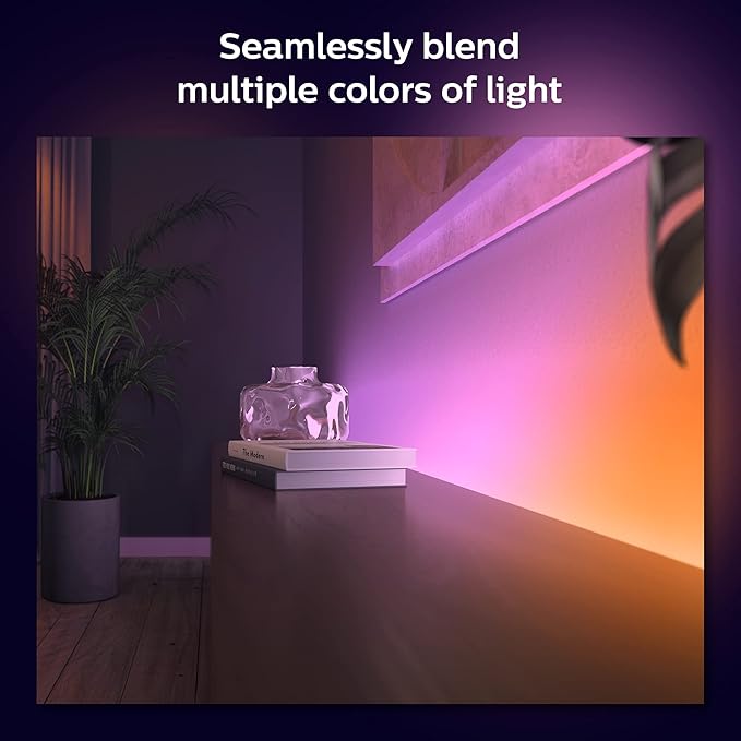 Philips Hue Indoor 6-Foot Smart LED Light Strip Base Kit with Plug - Flowing Multicolor Effect & Keurig K-Classic Coffee Maker K-Cup Pod, Single Serve, Programmable, 6 to 10 oz. Brew Sizes, Black