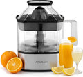 Astralship Citrus Juicer Machine Electric Orange & Lemon Squeezer with Stainless Steel Base, 24oz Pitcher, Pressure-Activated, 2 Cones & Pulp Filter for Orange, Lemon, Grapefruit Juice