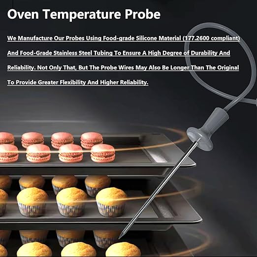 OEM Replacement GE WB20T10024 Oven Meat Probe | Direct Fit for WB20X5050 & Cafe Series | Precision Oven Temperature Probe & Turkey Temperature Probe for Electric/Gas Ovens