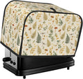 2 Slice Toaster Cover for Kitchen Mushroom Botanical Leaf aterproof and Dustproof Toaster Dust Cover with Side Pockets Decorative Universal Cover for Wide Slot Toasters and Small Appliances