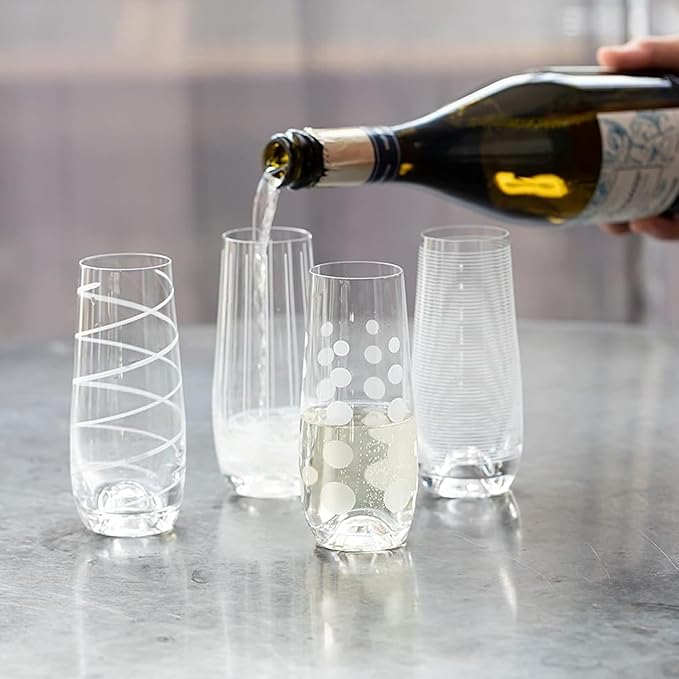 Mikasa – Cheers Stemless Flute – Clear, Set of 4