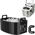 Replacement Ice Basket Compatible with Magic Chef & for Frigidaire Countertop Ice Makers - Durable Storage Bucket, Direct Fit Spare Part, No Assembly Required (Black)