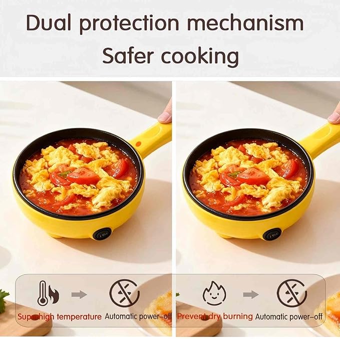 Boiled Egg Cooker 450W,Hard Boiled Eggs Cooker Electric 7 Egg Capacity,Plastic,Auto Power Off with Measuring Cup,Compact,Easy for Kitchen,Travel,Yellow (Yellow)