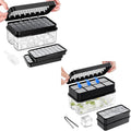 PHINOX Ice Cube Tray, Easy Release Ice Cube Trays with Lid and bin, Ideal for Cocktail Whiskey