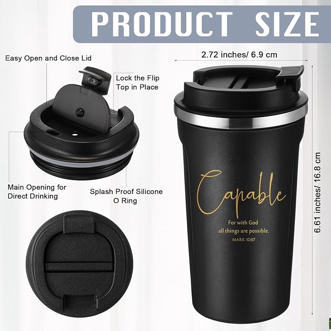 Meanplan 10 Set Christian Church Gift Bible Verse Tumbler Bulk 17oz Coffee Cup Religious Inspirational Tumbler for Women Men Church Member Grandparents Pastor Clergy(Multicolor, Bible Word Theme)