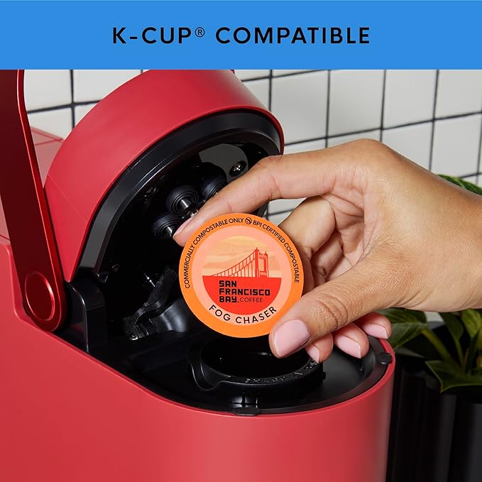 San Francisco Bay K-Cup Coffee Pods Favorite Four Variety Pack (120 ct), Includes French Roast, Fog Chaser, Organic Rainforest, & Breakfast Blend, Commercially Compostable Single-Serve Coffee Pods