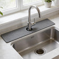Hopegiver Stone Faucet Mat for Kitchen Sink - Fast Drying Diatomite Sink Protector Prevent Moisture, Super Water Absorbing Stone Tray for Kitchen & Bathroom Counter (Gray, 23.6"x5.1")