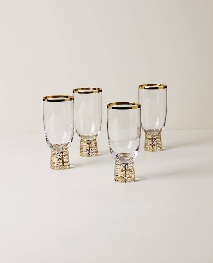 Lenox 897409 Tuscany Classics Gold Frost All-Purpose Glasses, Set of 4