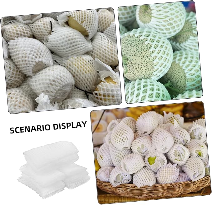 1pack Foam Mesh Sleeves for Fruit Protection Breathable and Reusable Netting Bags for Eggs Strawberries and More Versatile Cushioning for Safe Transport