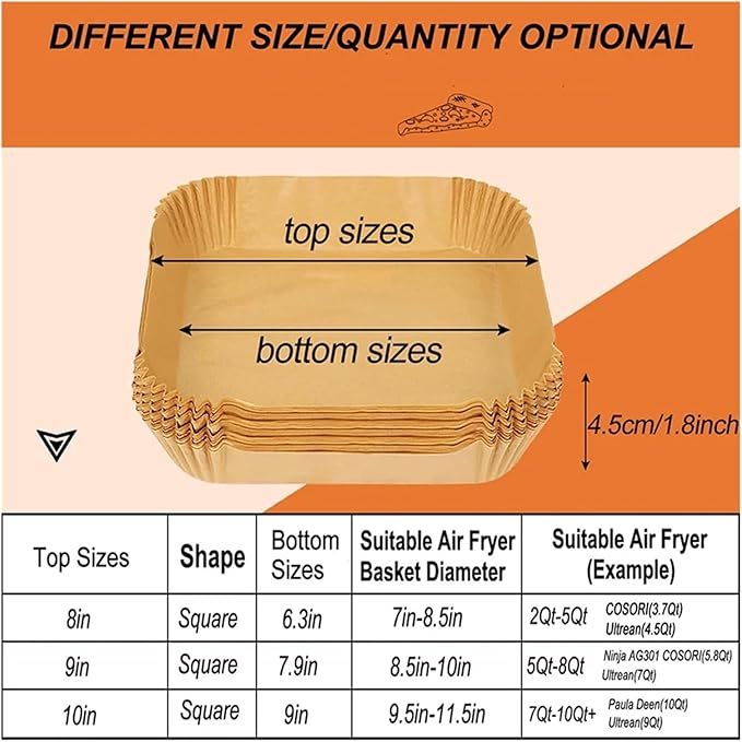 Large Air Fryer Disposable Paper Liners Nonstick 23cm Oven Airfryer Parchment Baking Paper ，Compatible For Ninja，Compatible For COSORI ，Grill Cooking Basket(16cm round,150 Pcs)