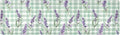 Cute Mint Green Plaid Lavenders Trivet Table Runner Heat Resistant 230F for Hot Dishes Pots Plates Kitchen Dining Table Protector Decorative 39.37 X 11.8 Inch