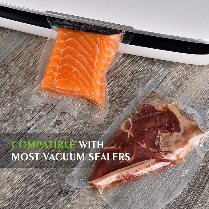 Vacuum Sealer Bags, 8" x 12" Quart, 400 Pcs | Commercial Grade, BPA Free, Sous Vide Compatible, Puncture Prevention, Kitchen Essentials