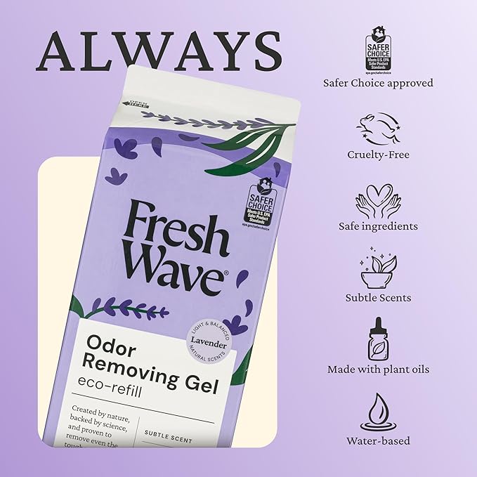 Fresh Wave Lavender Odor Removing Gels Bundle: (2) 15oz. Gels, (1) 63oz. Gel Refill