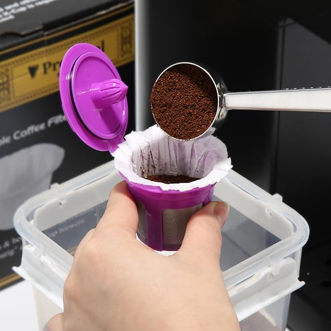 Pro Mael Disposable K Cup Filters, Coffee Filter Paper for Keurig Brewers Single Serve 1.0 and 2.0, Use with Reusable K Cup Pods (200 Count, White)