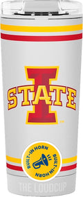 The LoudCup Blow Horn Tumbler, Cheer & Sip 2-in-1 Reusable Water Bottle with Built-In Horn for Sports Games, Tailgates, Parties & Events, BPA-Free, 16 oz, Iowa State University