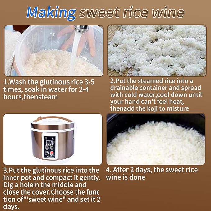 5L Black Garlic Fermenter,110V Yogurt Maker with Adjustable Temperature & Time Control,Garlics Maker Multi, Clove Garlic Cooker, Kimchi machine,Sweet Rice Wine Maker Full Automatic,Natto Maker