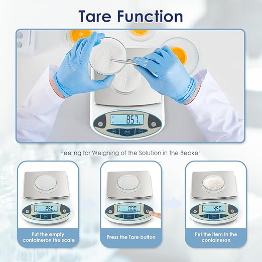 CGOLDENWALL High Precision Lab Digital Scale Analytical Electronic Balance Laboratory Lab Precision Scale Jewelry Scales Kitchen Precision Weighing Electronic Scales 0.01g Calibrated (5000g, 0.01g)