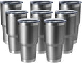 HASLE OUTFITTERS 30oz Stainless Steel Tumbler, Double Wall Vacuum Insulated Travel Mug Tumbler, Durable Insulated Coffee Mug, Gift Box Set (Grey, 8)