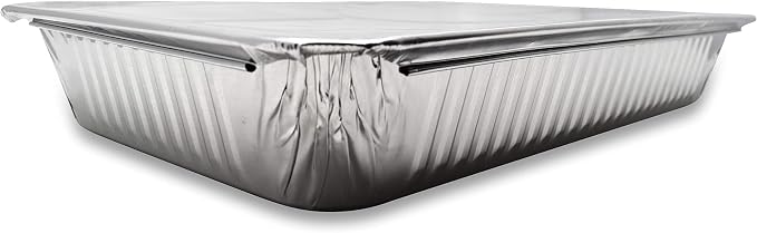 (120 Pack) Premium Lasagna Pans 14" x 10" x 3” Heavy Duty l Disposable Aluminum Foil for Roasting Turkey, Baking, or Cooking