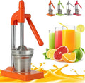 Cast Iron Juicer Hand Press, Heavy Duty Countertop Lime Citrus Crush, Self-Weighted Pressure Rod, Professional Heavy Duty Hand Press with Non Skid Cup Base for Home and Kitchen