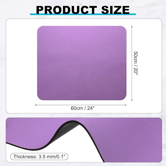 uxcell Dish Drying Mat for Kitchen Counter, 24" x 20" Absorbent Coffee Mat Rubber Backed Hide Dirt for Kitchen Countertop Coffee Mat Heat Resistant Non-Slip, Purple