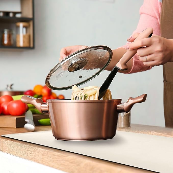 Beige Trivet Table Runner for Kitchen Countertops Heat Resistance Pot Holders Anti-Slip Hot Pad Mats 11.8 * 39.4 Inches