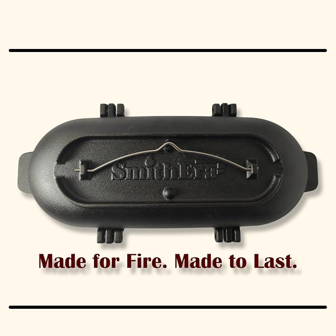 Cast Iron Potato Baker with Lid for Grill, Oven & Campfire | Pre-seasoned raw cast iron, Multi-use sourdough & bread pan, Lid acts as standalone pan, Hanging handles for campfire tripod