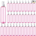 Eccliy 32 Pcs 8 oz Spray Bottles Fine Mist Plastic Spray Bottles Clear Empty Sprayer Hairs Refillable Travel Sprayer with Pump Cap for Cleaning Oils Travel Perfumes(Pink,Clear)