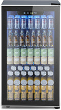 Electactic Mini Fridge 130 Can Beverage Refrigerator Cooler, 3.2 Cu.Ft Drink Fridge for Soda Wine Beer, Adjustable Temperature Control for Home Office, Black