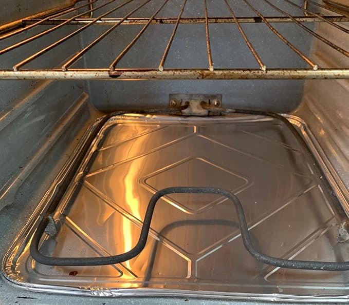 Lawei Set of 30 Disposable Foil Oven Liners - 18.5 x 15.5 Inch Aluminum Foil Liners Oven Drip Pan Tray for Cooking Baking Roasting and Grilling, Keep Your Oven Clean and Healthy