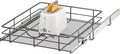 Pull Out Shelves - 20" W x 22" D Soft Close Pull Out Cabinet Organizer 1 Tier - Sliding Shelves with Shelf Liner - Heavy Duty Steel Wire Drawers for Kitchen Cabinets, Pantry, Bathroom