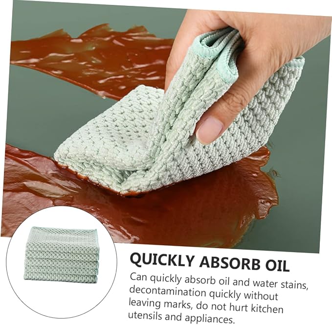 PartyKindom 150pcs Kitchen Dishcloths Highly Absorbent Practical Cleaning Cloths for Household Use and Material Green for Washing Dishes and Kitchen Cleaning