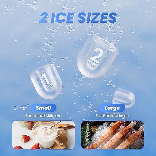NEWBULIG Ice Makers Countertop with Handle, Portable Ice Machine, 9 Bullet Cubes in 6 Mins, 26lbs in 24Hrs, Auto-Cleaning, with Basket and Scoop, for Home, Kitchen, RV, Camping,Green