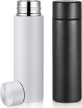 Irenare 5oz Mini Water Bottle Mini Insulated Stainless Steel Bottle Purse Water Bottle Cute Leak Proof Flask Keeps Drink Cold and Hot for Purse Women(Black, White,2 Pieces)