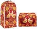 Rooster Dust Cover Kitchen Blender Cover Flower Washable Toaster Bread Maker Dustproof Cover Kitchen Appliance M
