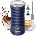 Milk Frother, Paris Rhône 4-in-1 Milk Steamer and Frother, Hot & Cold Foam Milk Warmer with Temperature Control, Auto Shut-Off Frothers for Coffee, Latte, Cappuccino, Macchiato, Blue