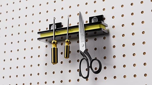 Master Magnetics 6" Magnetic Bar Tool Organizer - Easy to Install Magnet Storage Holder for House, Garage, Shed, or Job Site - Black Powder Coat