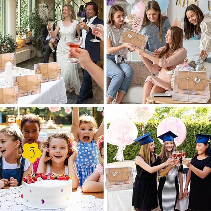 12 Set Bridal Shower Favors,Small Bamboo Charcuterie Boards Party Gifts for Guest,Baby Shower Thank you Gifts Bulk,Mini Cheese Boards with Knives and Forks for Wedding Birthday Return Gifts