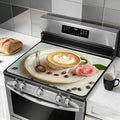 Stove Top Cover for Electric Stove, Vintage Farmhouse Style Glass Cooktop Protector, Multi-functional Kitchen Counter & Washer Top Cover