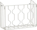 SIMPLE HOUSEWARE Wall Door Mount Kitchen Wrap Organizer Rack, White
