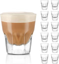 Libbey Gibraltar DuraTuff Drinking Glass Drinking Cup Set, Iconic Heavy Base Bar Glassware hick Drinking Glasses Set of 12, 4.5-Ounce Cortado Glasses