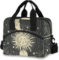 Astrology Tarot Goth Insulated Lunch Bag Reusable Lunch Tote Bag Cooler Bag for Women Men Adult Lunch Box with Adjustable Shoulder Strap Leakproof Lunch Bag for Work School Picnic Camping