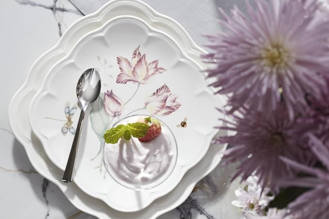 Lenox 788578 Butterfly Meadow Accent Plate, Multicolor, 1 Count (Pack of 1),White
