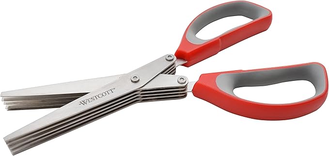 Westcott 8" All Purpose Shredder Scissor, Red