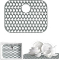 SAMSIER Silicone Sink Protectors Mats (13x11 & 14x12 & 16x12 & 18x16 & 19x14 & 21x16 & 22x13 & 25x16 & 26x14 & 28x14 & 30x16) for Bottom of Kitchen Sink (21”x16”, Rear Drain)