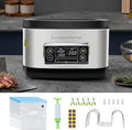 Homtone Sous Vide Machine, 3D Water Circulation, Easy Setup Built-in Design with Precise Temperature Control, 8 Quart for Steak Chicken Meal Prep-with Sous Vide & Seal Bags & Pump